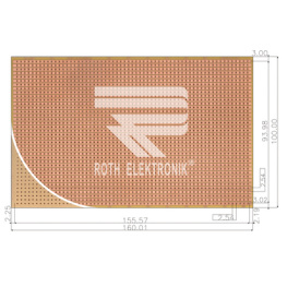 RE520-HP, Laboratory card Phenol hard-paper FR2, Roth Elektronik