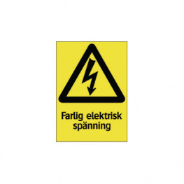 33-2614, Warning sign, Swedish, 210x297mm, System Text