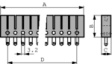 401LF-4,8-12 Flat plug connector 12P4.8 x 0.8 mm