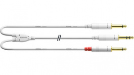 CFY 1.5 VPP-SNOW, Y-Adapter Cable, 1 x Jack Plug Stereo 6.3 mm, Cordial