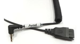 AXC-25, Coiled Headset Cable, 2.5 mm - 1x QD, Axtel