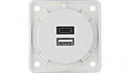 926202509, Wall Outlet INTEGRO 1x USB Flush Mount 3.6A 230V White, Berker