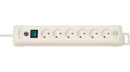 1155225016, Outlet Strip 6 Type K White Type K 3m, Brennenstuhl