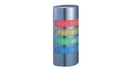 WE-402FB-RYGB, Stacking Beacon, Wall Mount, Red/Orange/Green/Blue, WE, 24VAC/DC, Chrome, PATLITE