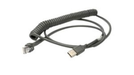 CAB-467, USB-A Cable,Coilled, 3.6m, Suitable for PD8500/PD9500/PD9531, Datalogic