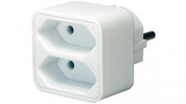 1508030, Adapter 2 x Euro - F (CEE 7/4) White, Brennenstuhl