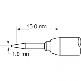 SFV-CNL10A, Soldering Tip Conical / Narrow / Long Reach 390 °C, Metcal