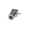 R123 175 000W QMA cable connector, angled 50 Ohm, 6 GHz, Male, QMA