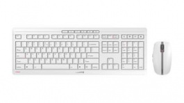 JD-8500EU-0, Keyboard and Mouse, 2400dpi, STREAM, US English with €, QWERTY, Wireless, Cherry