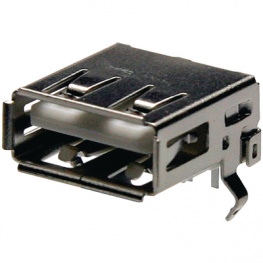61400416021, Socket, angled USB A 4P THD, WURTH Elektronik