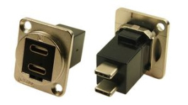 CP30212M, USB Adapter in XLR Housing, 24, 2 x USB C, Cliff