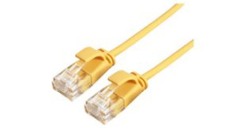 21.44.3921, Patch Cable, RJ45 Plug - RJ45 Plug, CAT6a, U/UTP, 300mm, Yellow, Roline