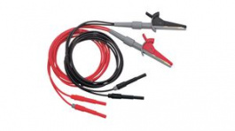 6730, Alligator Clip Kelvin Test Lead Set, 1m, Black, Grey, Red, Brass, Pomona