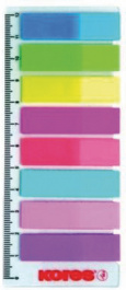 N45120, NOTES INDEX 12 x 45 mm, 8 colours, Kores