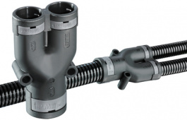 BVYR-171212, Y piece fittingNWblack, PMA AG (Cable protection)