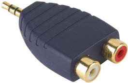 SAP342, Portable audio adapter 1x jack plug, stereo male 3.5 mm - 2x RCA coupling 1x m -, Bandridge