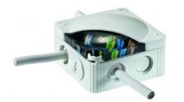 E66637B, Junction Box Set with Terminal Block 5-poles 4mm\x1a 95x95x60mm Black Polypropyl, WISKA LTD