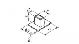 AT4065E, Slide Cap 8.5 mm 11 mm 5 mm, NKK Switches (NIKKAI, Nihon)