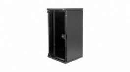 DN-10-12U-B, 10" Wall Mount Metal Enclosure 300x312x592mm Sheet Steel Black IP20, DIGITUS