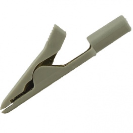 MA 1 GRAU / GREY, Crocodile clip diam. 2 mm grey, SKS Kontakttechnik