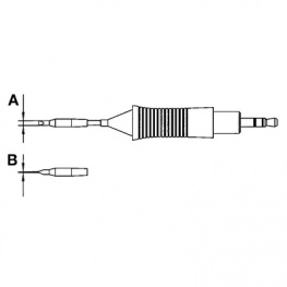 RT 1SC, Soldering Tip Chisel shaped 0.4 mm, 0.4 mm x 0.15 mm, Weller