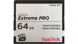 SDCFSP-064G-G46D, Карта памяти; Extreme Pro; CFast 2.0; 64ГБ; Считывание:525МБ/с, Sandisk