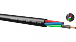 LEDotronic 3x0,5+1x1,0qmm sw, Control cable&nbsp;&nbsp; 3&nbsp;&nbsp;x0.50 mm2 (1 x 1.00 mm2) unshielded, Kabeltronik