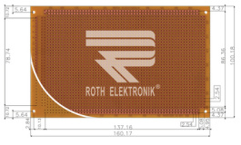 RE318-HP, Laboratory card Phenol hard-paper FR2, Roth Elektronik