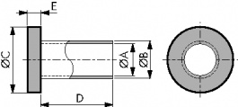 MNI1/4-2, Insulating bush M6, Essentra (former Richco)