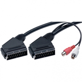 SC88-1M/BK-R, Video cable Scart-Plug Scart 2x RCA-Plug Socket 1 m, ELFA производитель