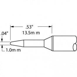 STTC-101, Soldering Tip Conical / Narrow 390 °C, Metcal