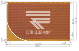 RE524-HP, Laboratory card Phenol hard-paper FR2, Roth Elektronik