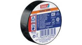 53988-00000-00, Soft PVC Insulation Tape Black 15mm x 10m, Tesa