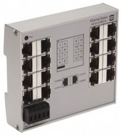 eCon2160-A, Industrial Ethernet Switch 16x 10/100 RJ45, Harting