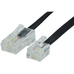 PB-219-03, Telephone cable, RJ12 (6P6C) 1 m Black, Maxxtro