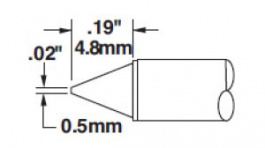 CVC-7CN4805S, Soldering cartridge Conical Blunt, Round 0.5mm, Metcal