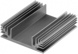 SK 48/50/SA, Heat sink 50 mm 2.9 K/W black anodised, Fischer Elektronik