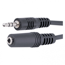 AVK 181-200, Extension cable audio stereo 3.5 mm 2 m Black, Goobay