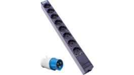 RND 465-00211, PDU 19'', 8 x Type F, Black, Plug CEE16 (IEC), RND Connect