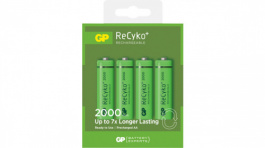 GP RECYKO 210AAHCE-2GBW4 / AA [4 шт], NiMH Rechargeable Battery AA 1.2 V 2 Ah, GP Batteries