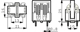 EV20-0.3-02-33M, Inductor, radial 33 mH (2x) 0.3 A (2x), Schaffner