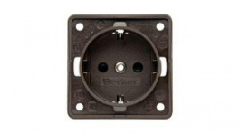941852501, Wall Outlet INTEGRO 1x DE Type F (CEE 7/3) Socket Flush Mount 16A 250V Brown, Berker