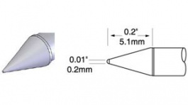 UFC-7CN5102S, Soldering Tip Conical 0.2mm, Metcal