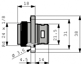 CA 6 GS, Разъем: круглый; -40?90°C; Класс защиты: IP67; Серия: CA; гнездо, Hirschmann