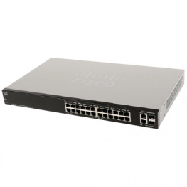 SLM224PT-EU, SwitchSF200-24P 24x 10/100 (12x PoE), 2x 1000 2x SFP 19", Cisco Systems