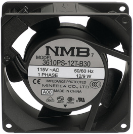 3610PS-12T-B30-A00, Axial fan AC 92 x 92 x 25 mm 115 VAC, NMB Technologies (Minebea)