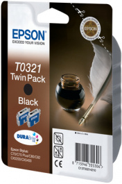 T032142, Ink twin pack T0321 black, Epson