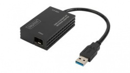 DN-3026, Network USB Adapter USB-A - SFP Black, DIGITUS