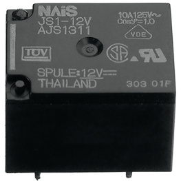 JS1-5V-F, PCB power relay 5 VDC 360 mW, Panasonic
