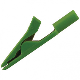 MA 1 GRUN / GREEN, Crocodile clip diam. 2 mm green, SKS Kontakttechnik